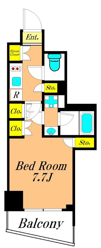 スタイリオ品川大井パークフロント 203号室 間取り