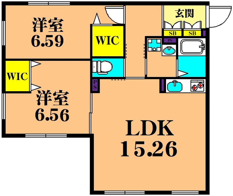 エルファーロ大井町 404号室 間取り