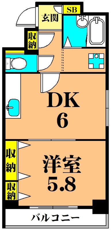 クレセール大井町 501号室 間取り
