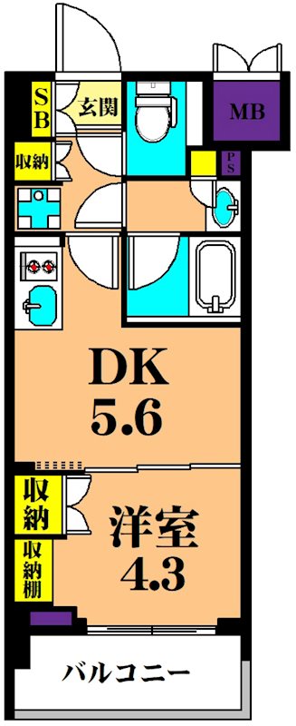 ルフォンプログレ西大井プレミア  709号室 間取り