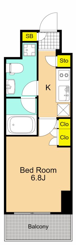 ザ・パークハビオ南大井  605号室 間取り