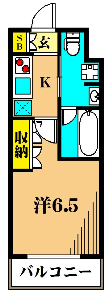 アジールコート東大井 303号室 間取り