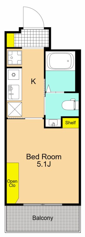 Fuu Oimachi by LATIERRA 204号室 間取り