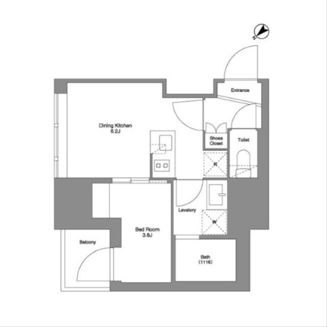 コンフォリア大森山王 1403号室 間取り