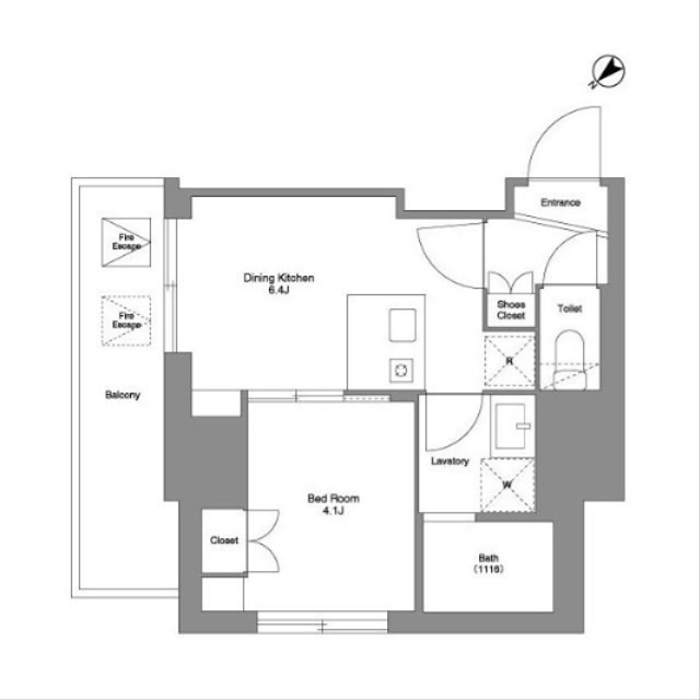 コンフォリア大森山王 1403号室 間取り