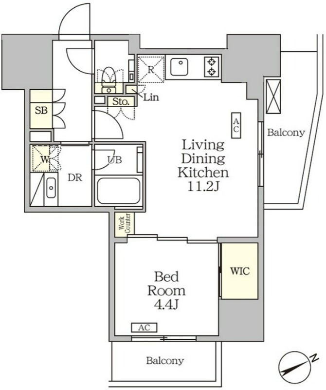 ザ・パークハビオ大森山王 1204号室 間取り