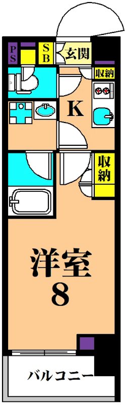 プラウドフラット品川大井町 402号室 間取り