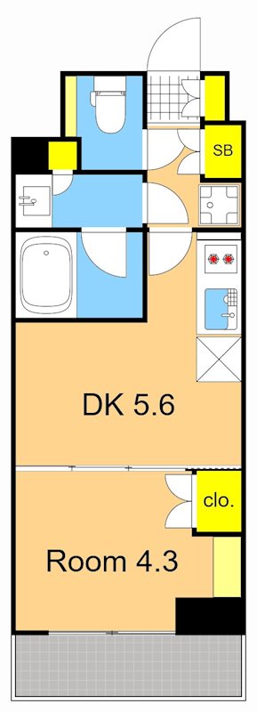 ルフォンプログレ西大井プレミア  809号室 間取り
