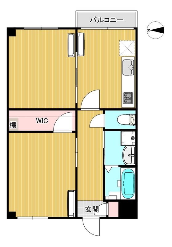 高浜レジデンス 406号室 間取り