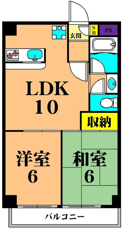 シャトレピース 302号室 間取り