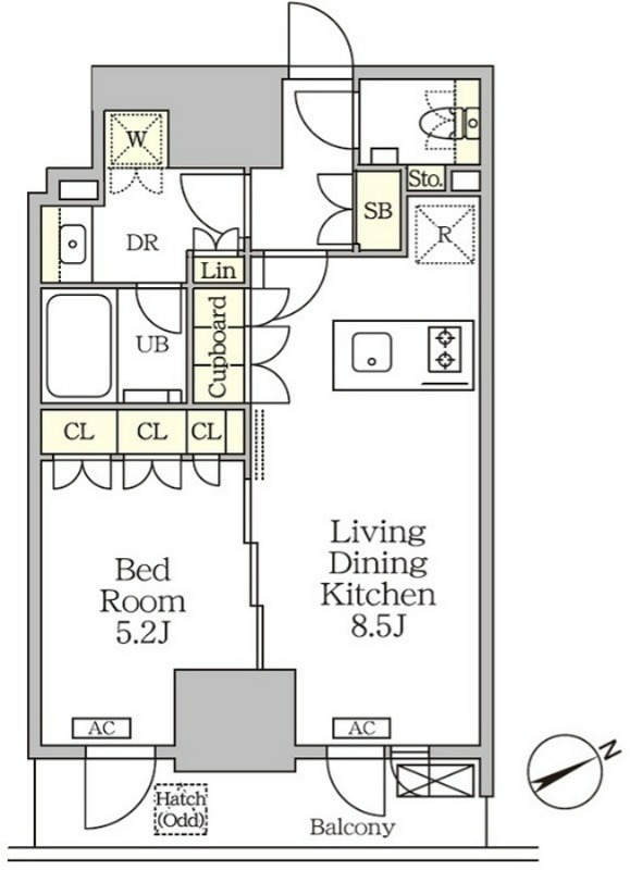 ザ・パークハビオ大森山王 1202号室 間取り