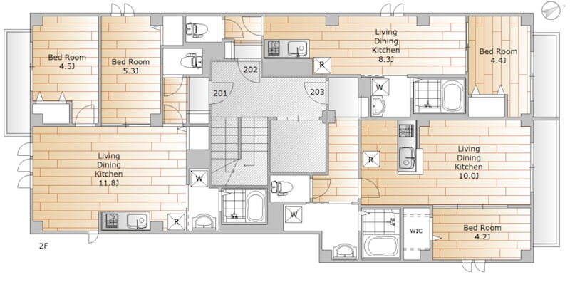 パレス惠泉館 203号室 間取り