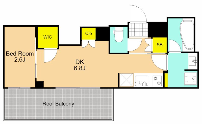 コンフォリア二葉 607号室 間取り