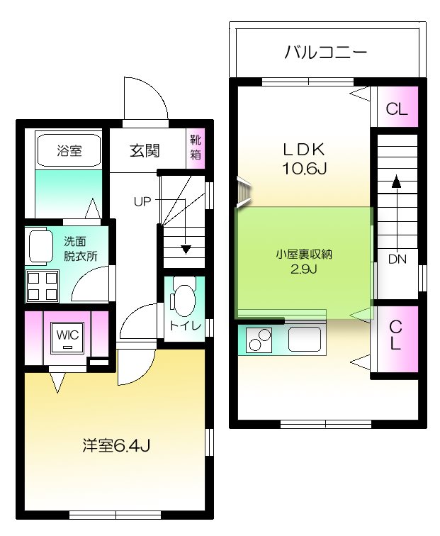 カミニート B号室 間取り