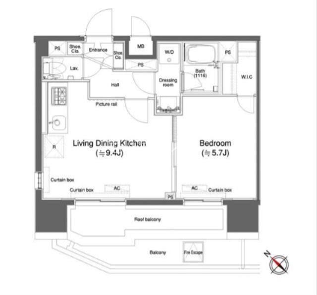 カスタリア大森Ⅱ 1101号室 間取り
