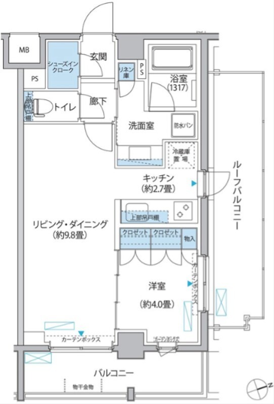 プラネソシエ大森山王 801号室 間取り