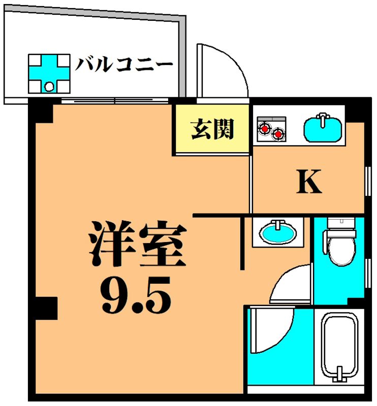 鈴木ハウス 1号室 間取り