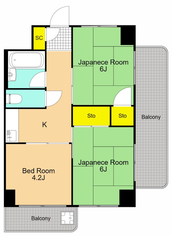北品川ダイヤモンドパレス 205号室 間取り