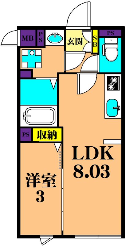 AGRATIO品川大井  206号室 間取り