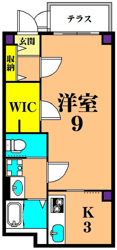 戸山コロネット 101号室 間取り
