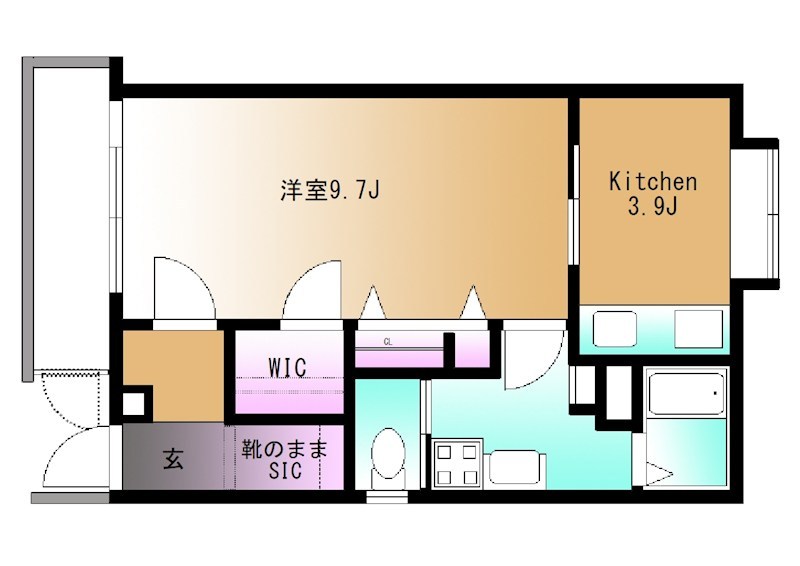 戸山コロネット 102号室 間取り