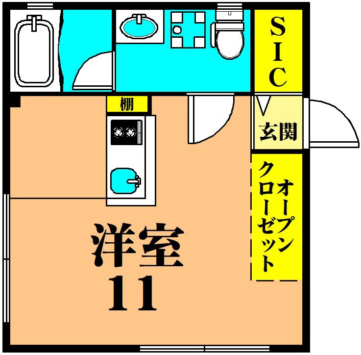 The con-rust Ooimachi 101号室 間取り