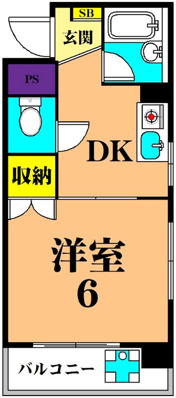 EST95 205号室 間取り