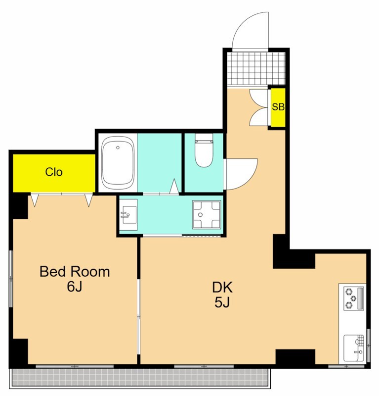 ハイツ山東Ⅰ 201号室 間取り