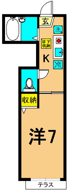 ライブ南品川 105号室 間取り