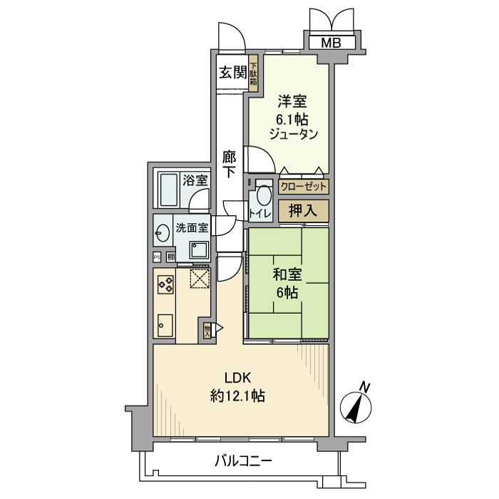 クレストコート碑文谷 101号室 間取り