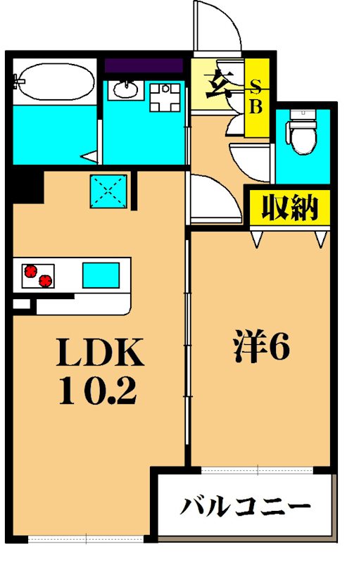 NTPRレジデンス大井町 407号室 間取り
