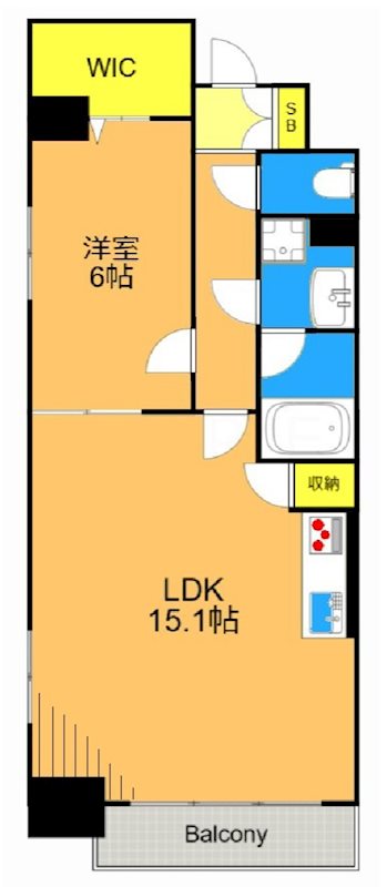 アビティ南大井Ⅱ 408号室 間取り