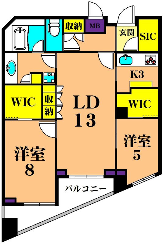 パシフィックレジデンス目黒本町 204号室 間取り