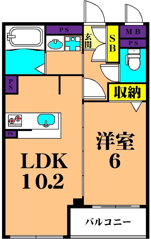 NTPRレジデンス大井町 407号室 間取り