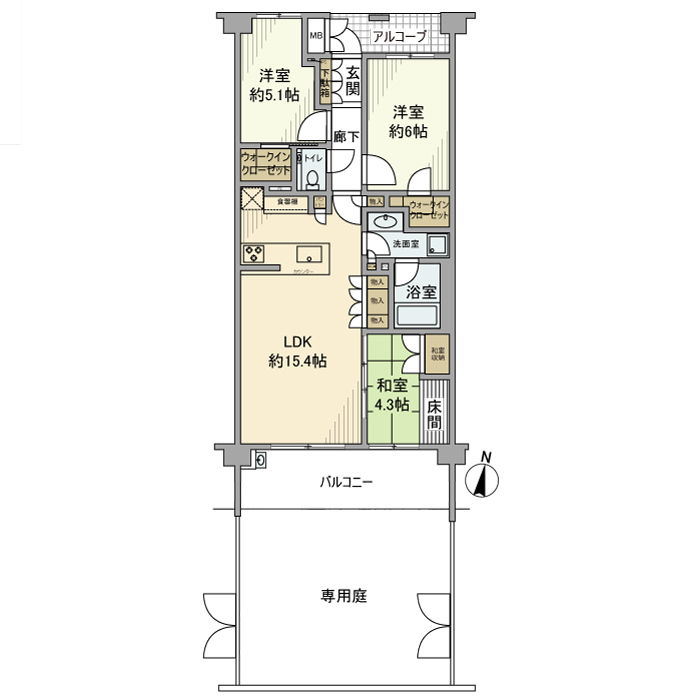 ザ・テラス下目黒 219号室 間取り
