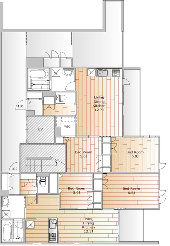 (仮称)碑文谷1丁目メゾン 101号室 間取り