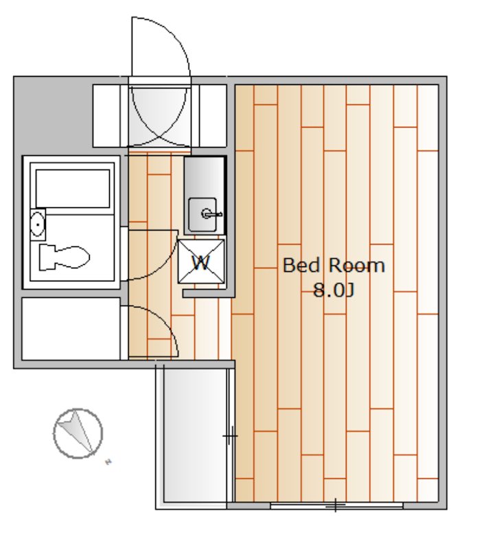 ユースフル祐天寺No.2 103号室 間取り