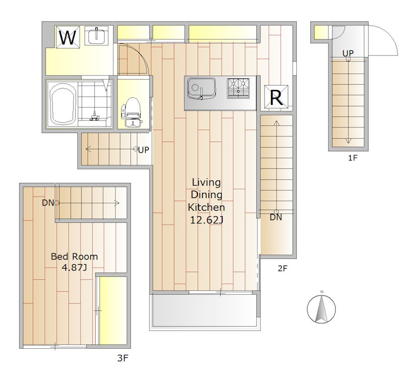 レスポワール祐天寺 202号室 間取り