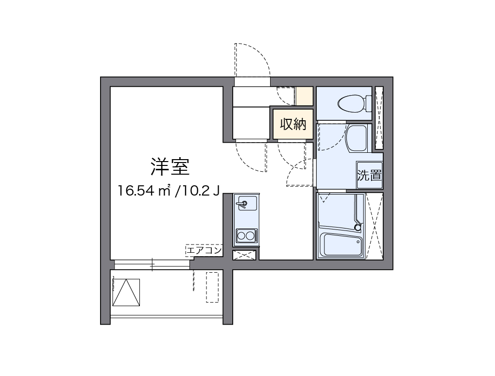 クレイノアウリィ仲六郷 406号室 間取り