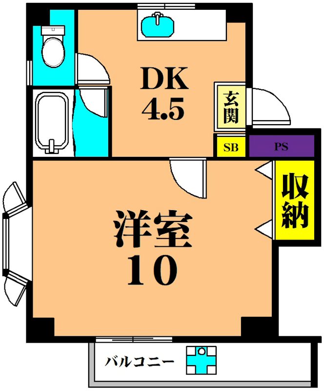 エレガンスST 102号室 間取り