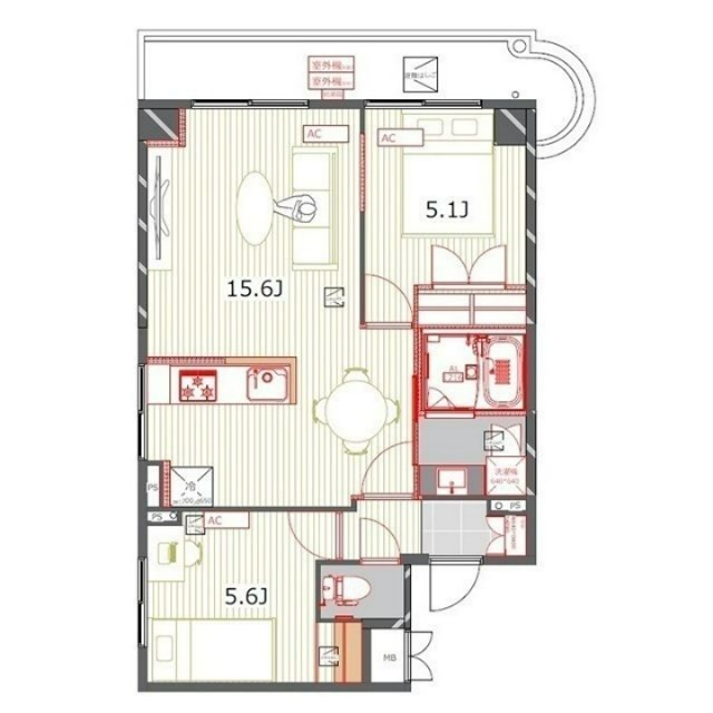 コスモリード大森 703号室 間取り