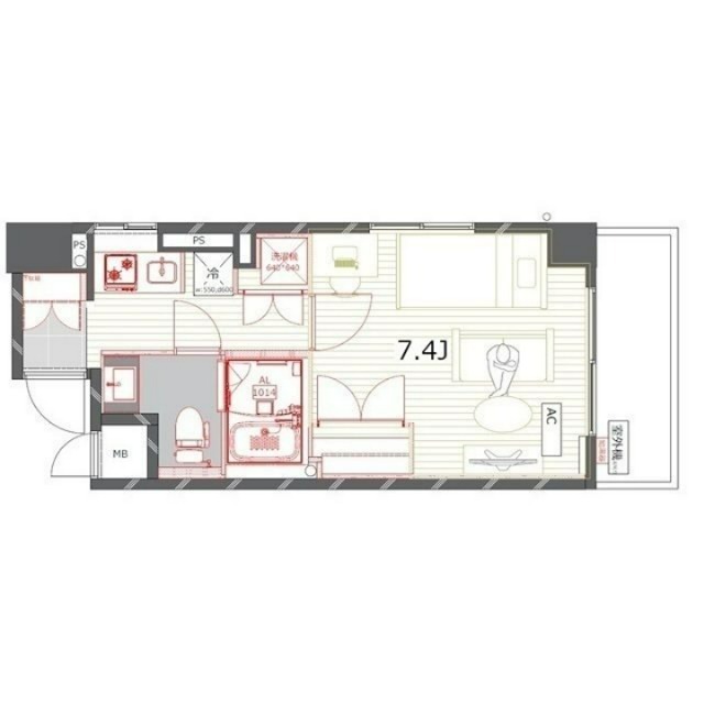 コスモリード大森 801号室 間取り