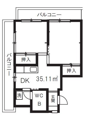 パークサイド南大井 412号室 間取り