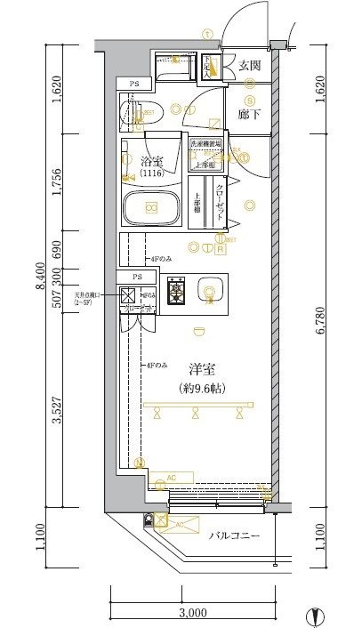 アルテシモヴェレ 101号室 間取り