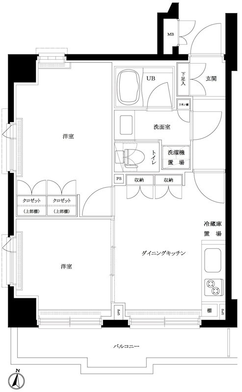 ルーブル南馬込伍番館 201号室 間取り