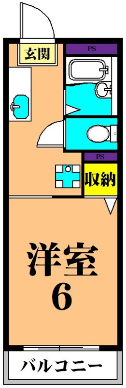 ソレイユ大井 206号室 間取り