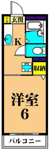 ソレイユ大井 206号室 間取り