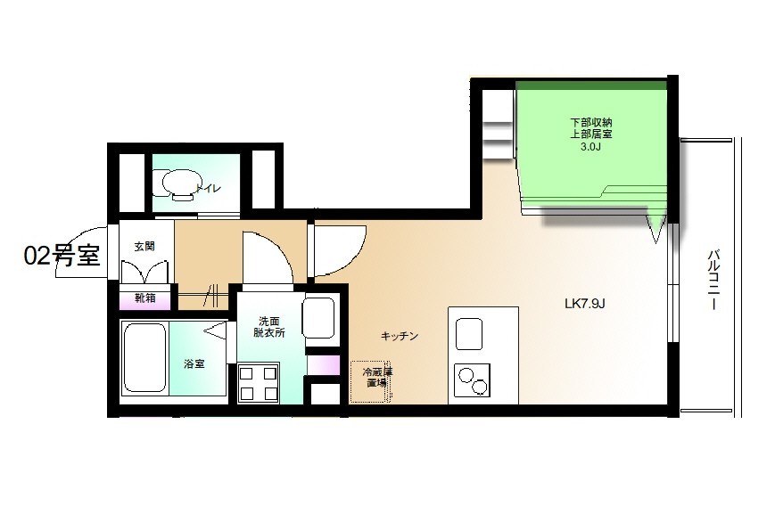 アフロディーテ（Aphrodite） 102号室 間取り