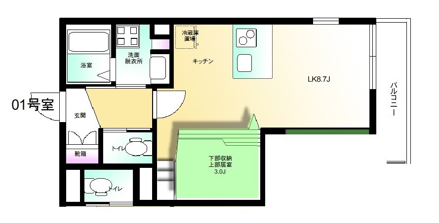 アフロディーテ（Aphrodite） 201号室 間取り