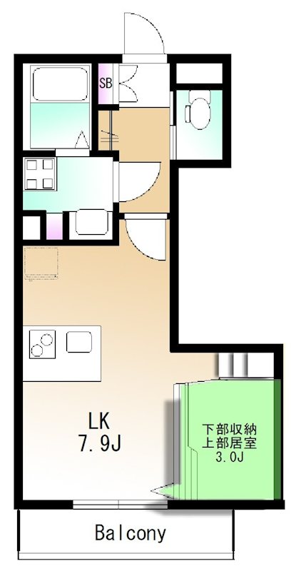 アフロディーテ 102号室 間取り
